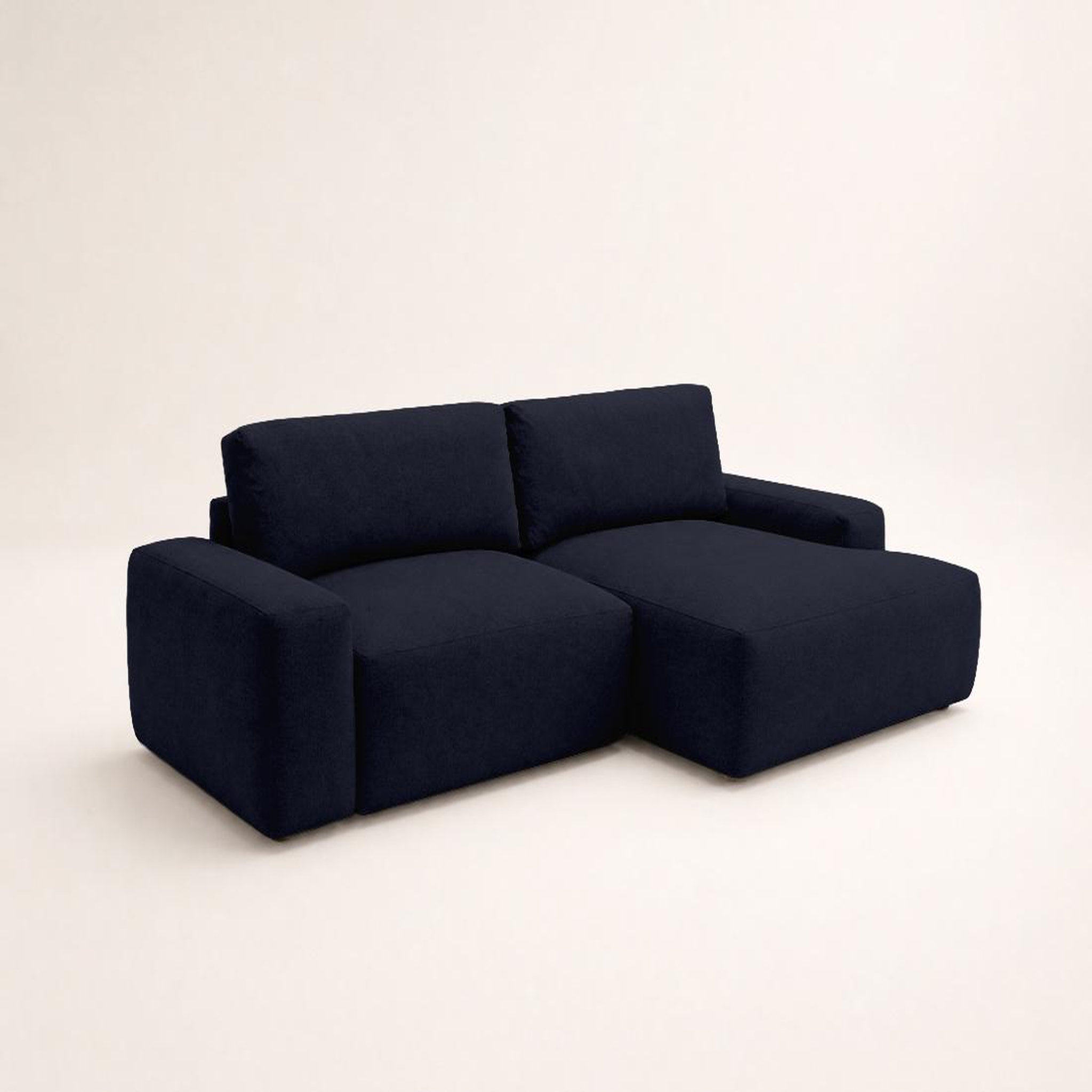 Voir la diapositive 3 : BEST MOBILIER Tama - canapé d'angle droit 4 places convertible avec coffre en tissu