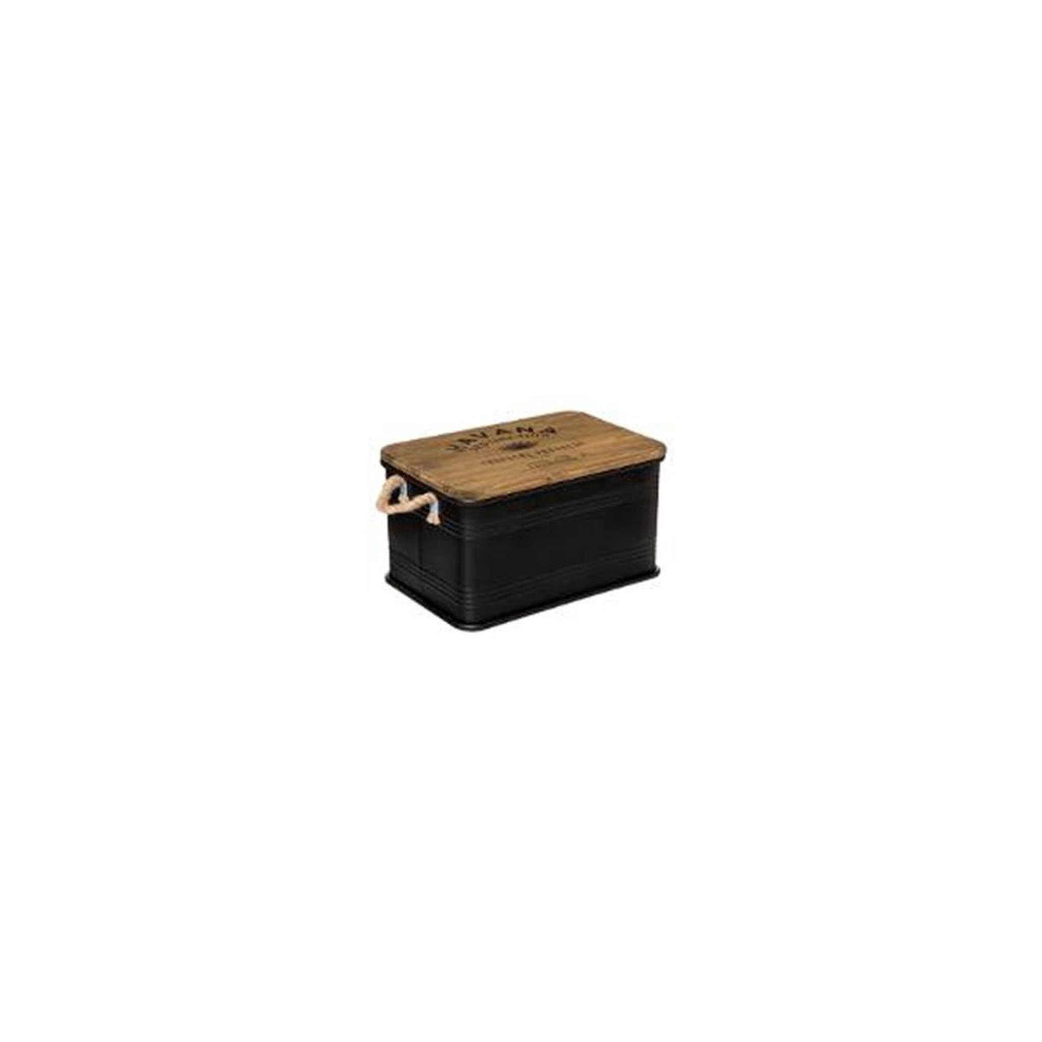 Voir la diapositive 4 : ATMOSPHERA Lot de 3 Malles Design en Métal  Cuba  60cm Noir