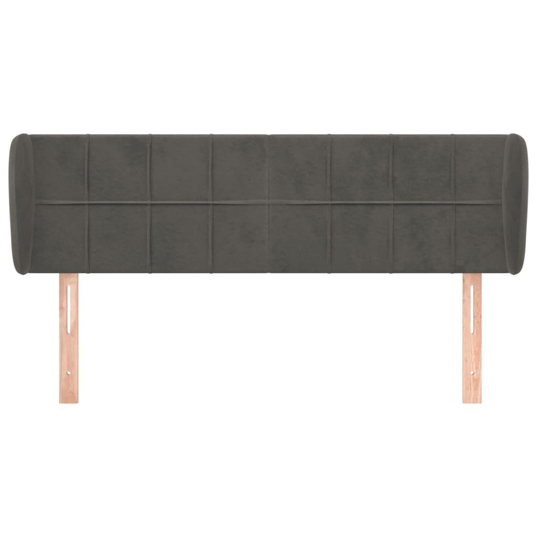 Voir la diapositive 3 : VIDAXL Tete de lit avec oreilles Gris fonce 147x23x78/88 cm Velours