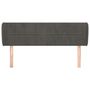 Voir la diapositive 3 : VIDAXL Tete de lit avec oreilles Gris fonce 147x23x78/88 cm Velours