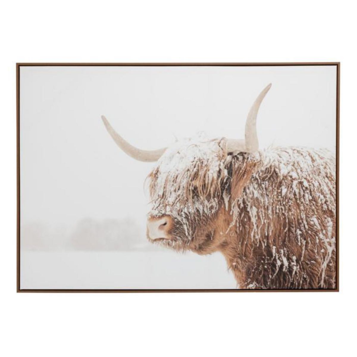 Paris Prix Toile Imprimée Encadrée  Tête de Yack  103x143cm Marron