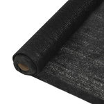 VIDAXL Filet brise-vue PEHD 1,5x50 m Noir 150 g/m^2