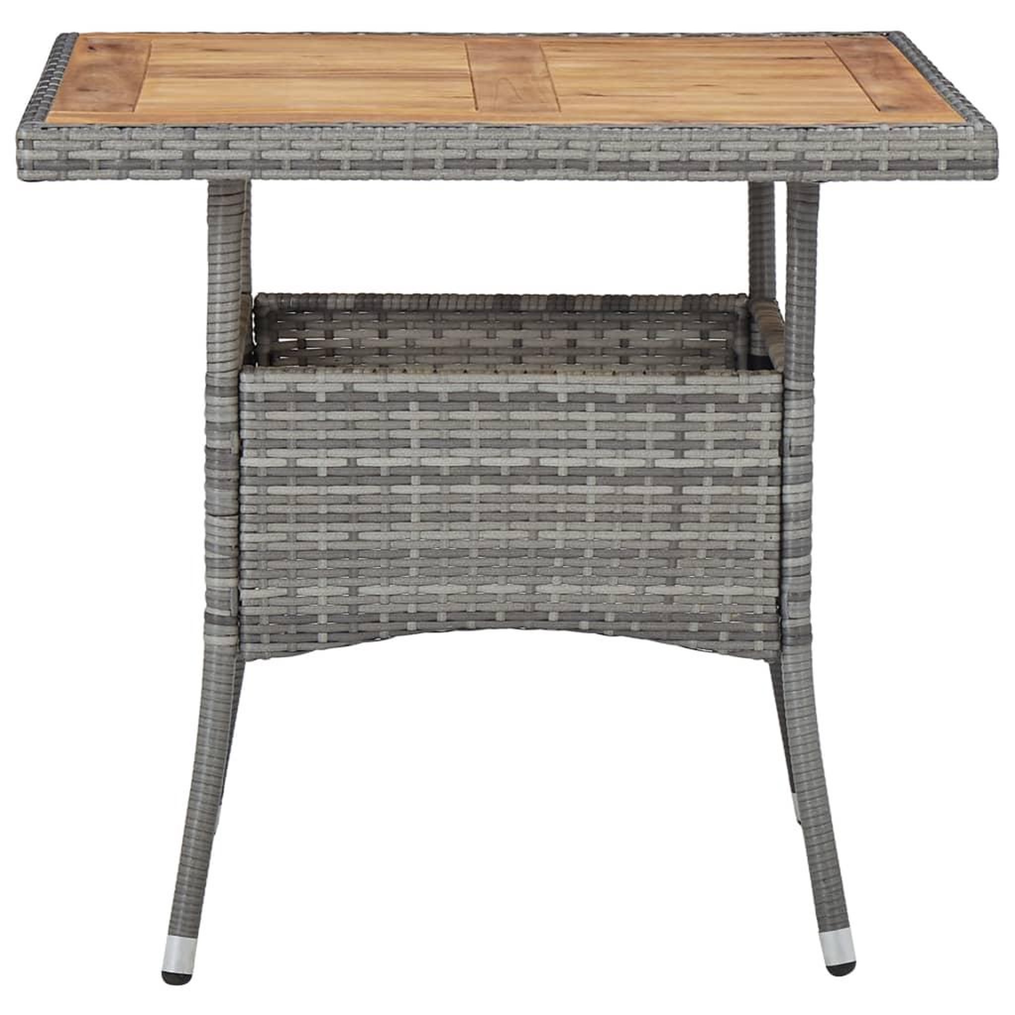 Voir la diapositive 3 : VIDAXL Ensemble a manger de jardin 3 pcs Gris Resine tressee et acacia