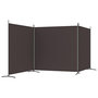 Voir la diapositive 5 : VIDAXL Cloison de separation 3 panneaux Marron 525x180 cm Tissu