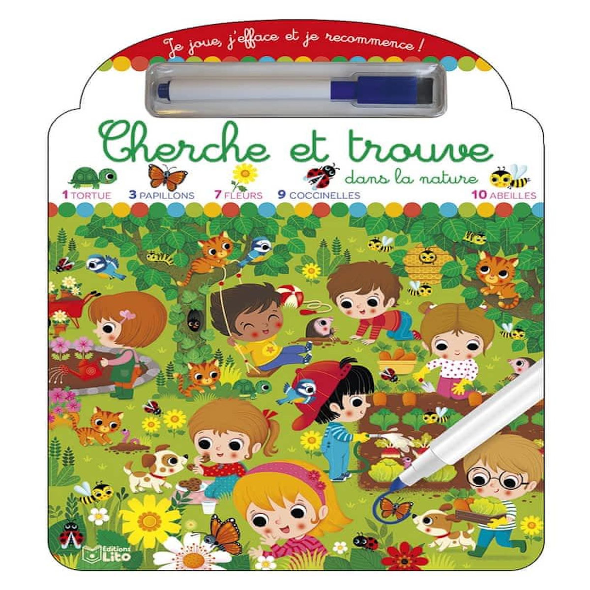 CHERCHE ET TROUVE DANS LA NATURE. AVEC UN FEUTRE EFFACABLE, Iossa Federica