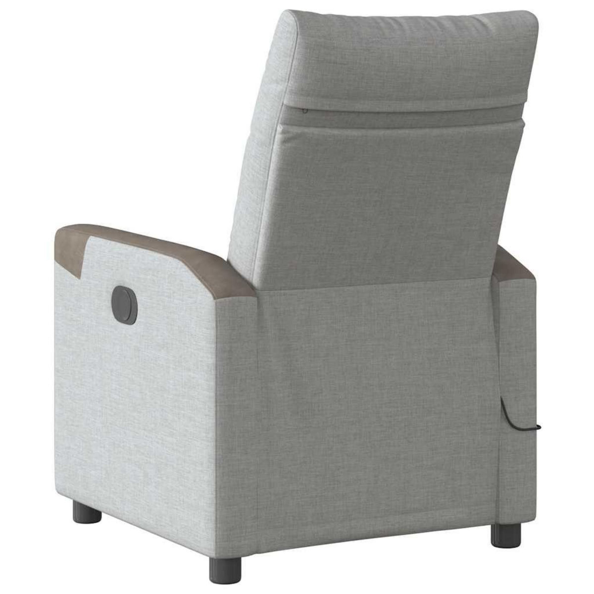VIDAXL Fauteuil de massage inclinable gris nuage tissu