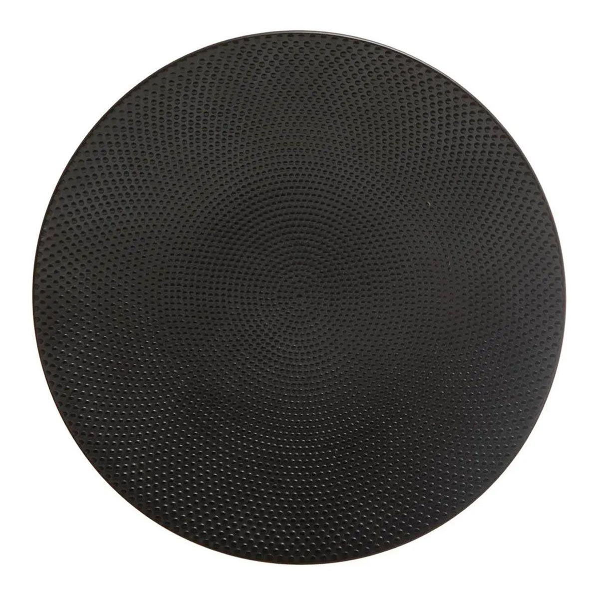 SECRET DE GOURMET Lot de 6 Assiettes à Dessert  Caviar  21cm Noir