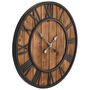 Voir la diapositive 3 : VIDAXL Horloge murale vintage a quartz Bois et metal 60 cm XXL