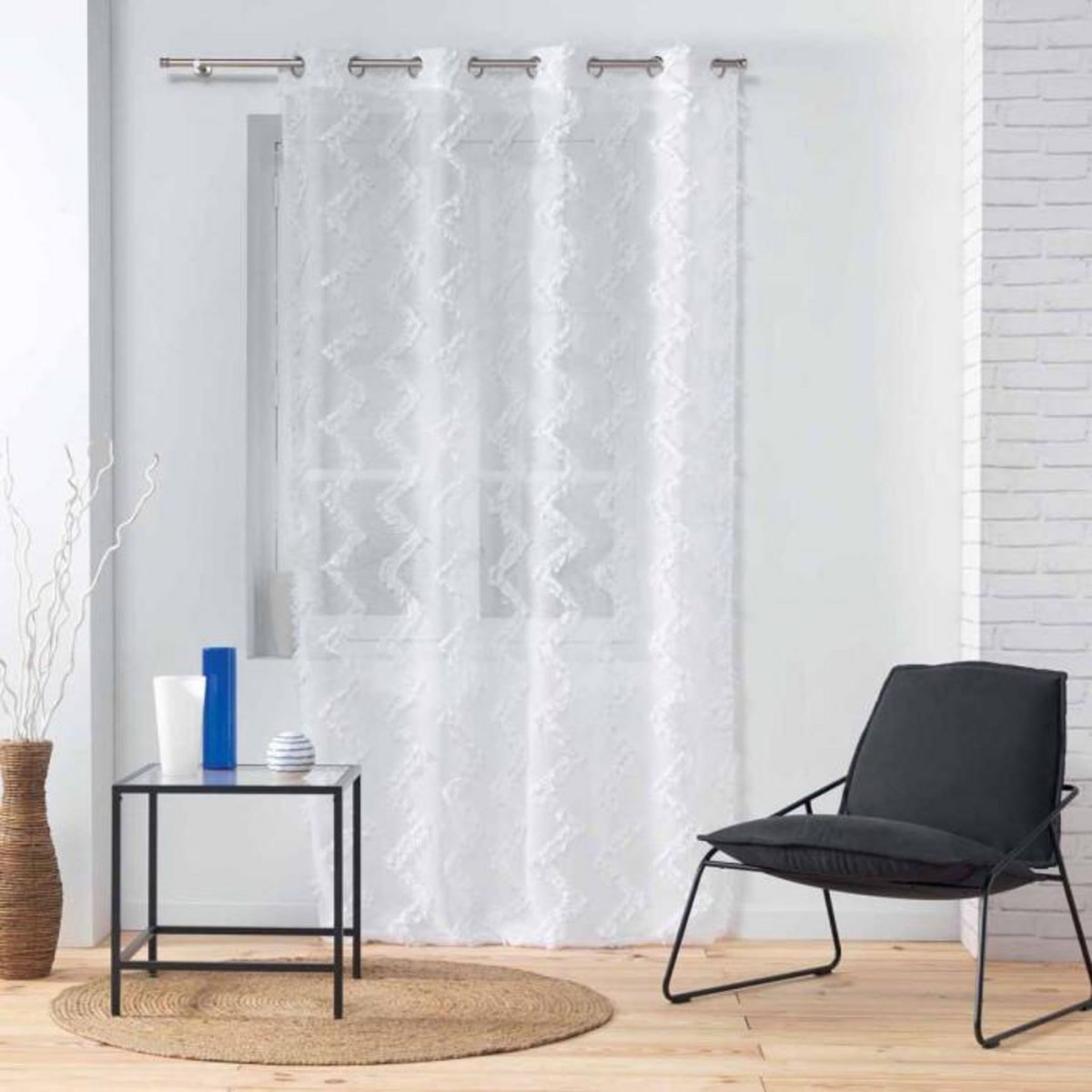 Paris Prix Rideau Voilage à Œillets  Dany  140x240cm Blanc