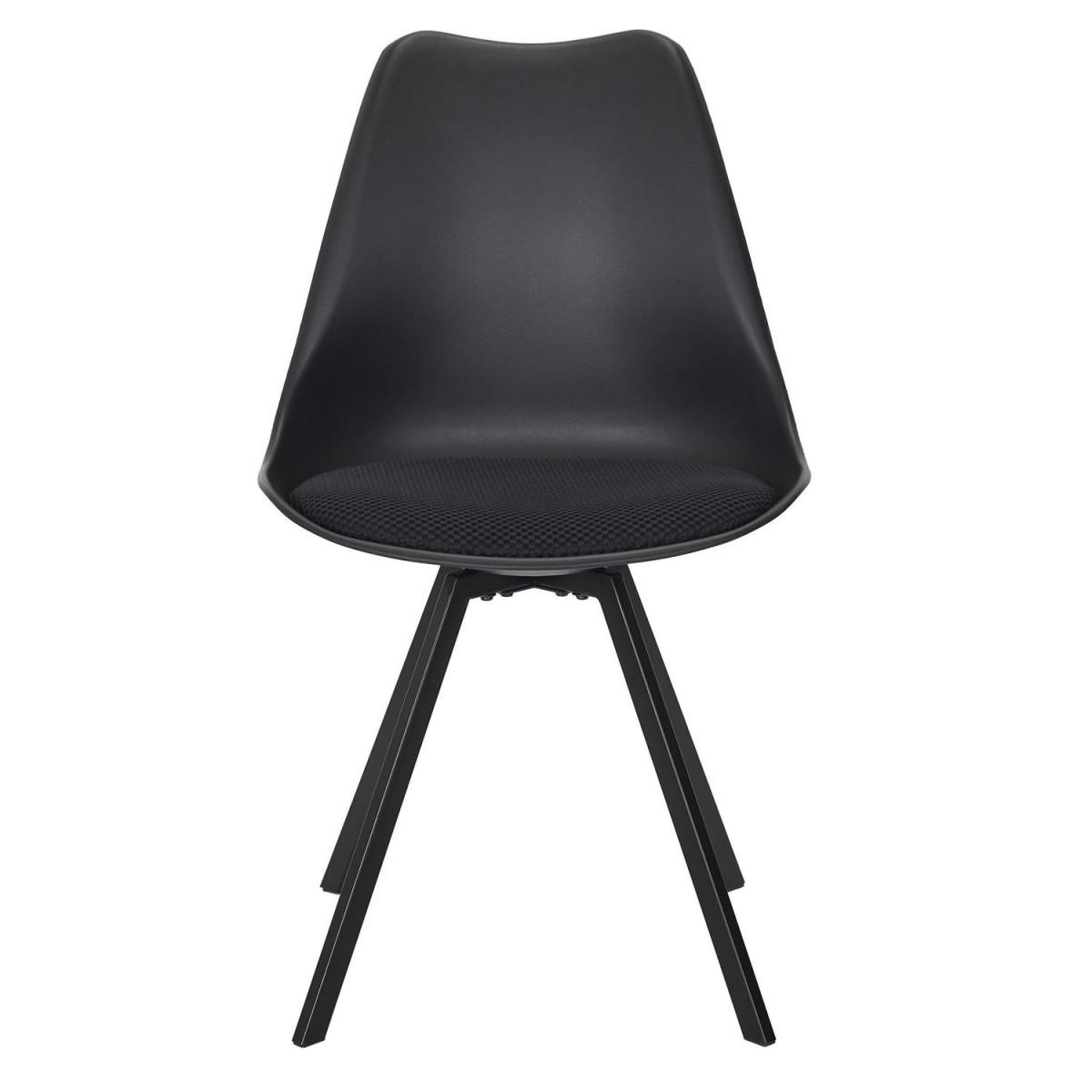 Voir la diapositive 3 : The Home Deco Factory Lot de 4 chaises avec coussin  atome  82cm noir