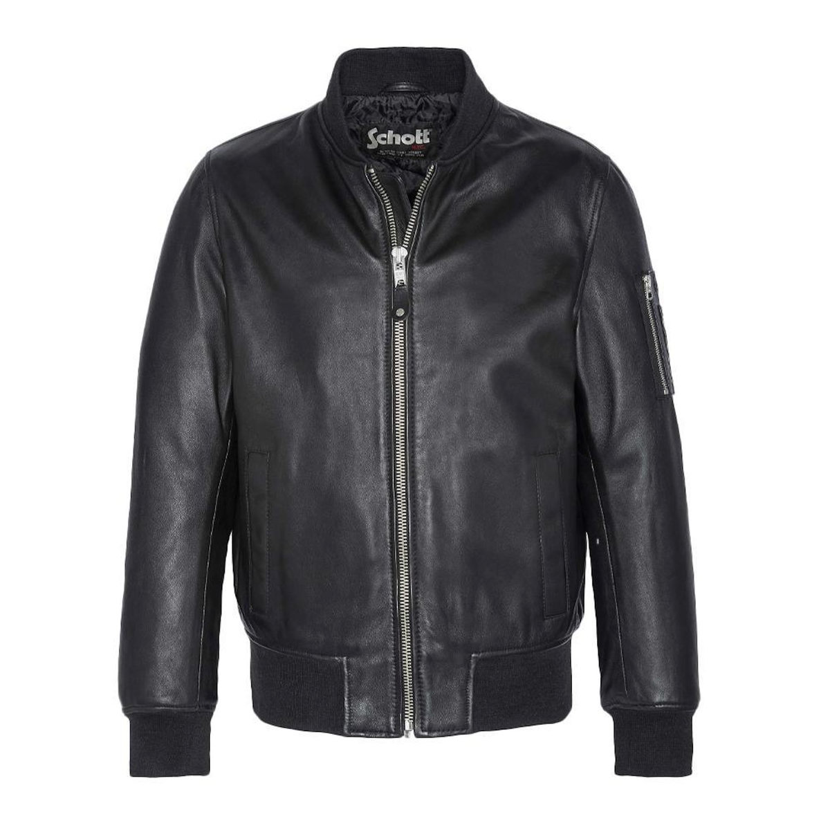 Schott Veste en Cuir Noir Homme Schott LCBOMB