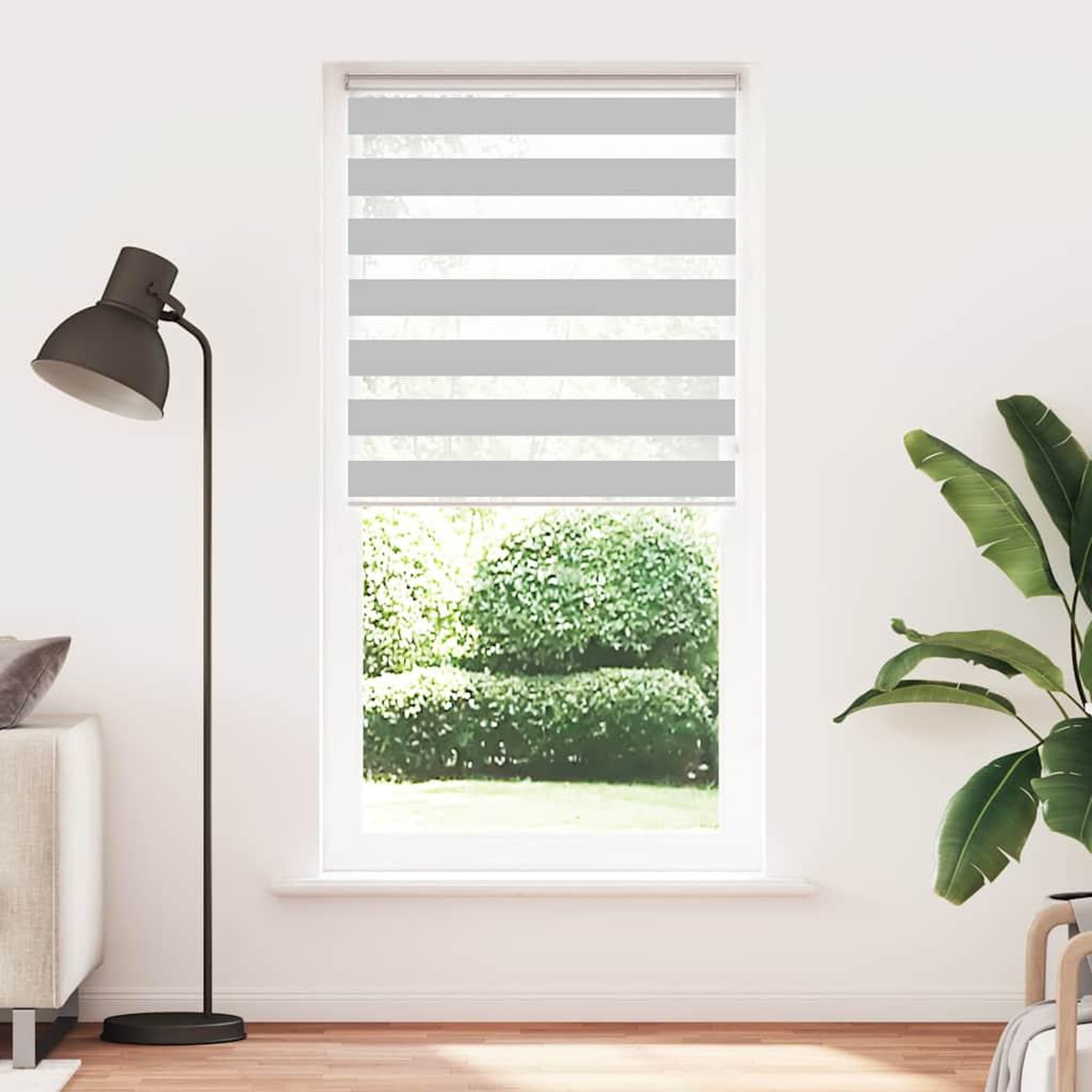 Voir la diapositive 2 : VIDAXL Store zebre gris clair largeur du tissu 95,9 cm polyester