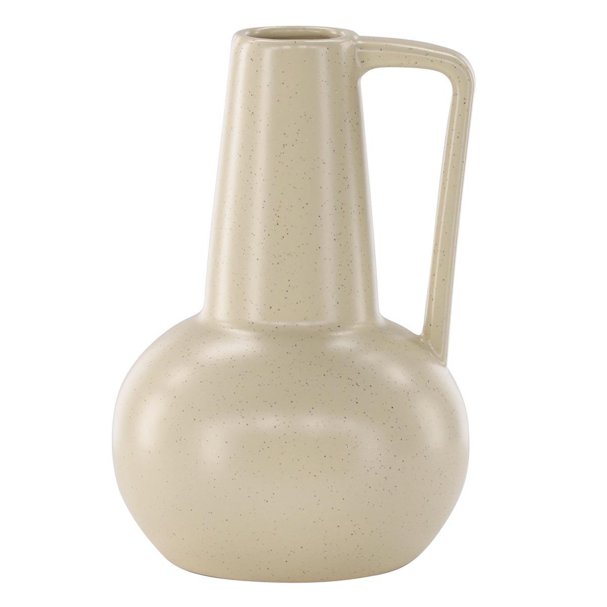 Paris Prix Vase design en céramique  lane  22cm beige & noir