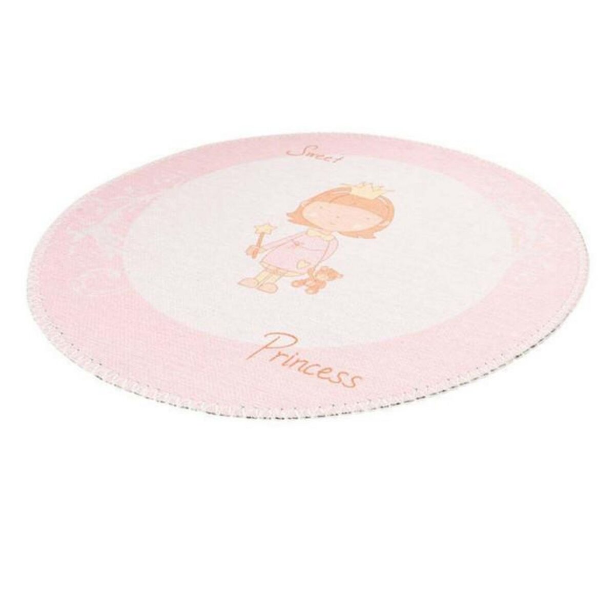Paris Prix Tapis Rond Enfant Imprimé  Bambini VI  160cm Rose