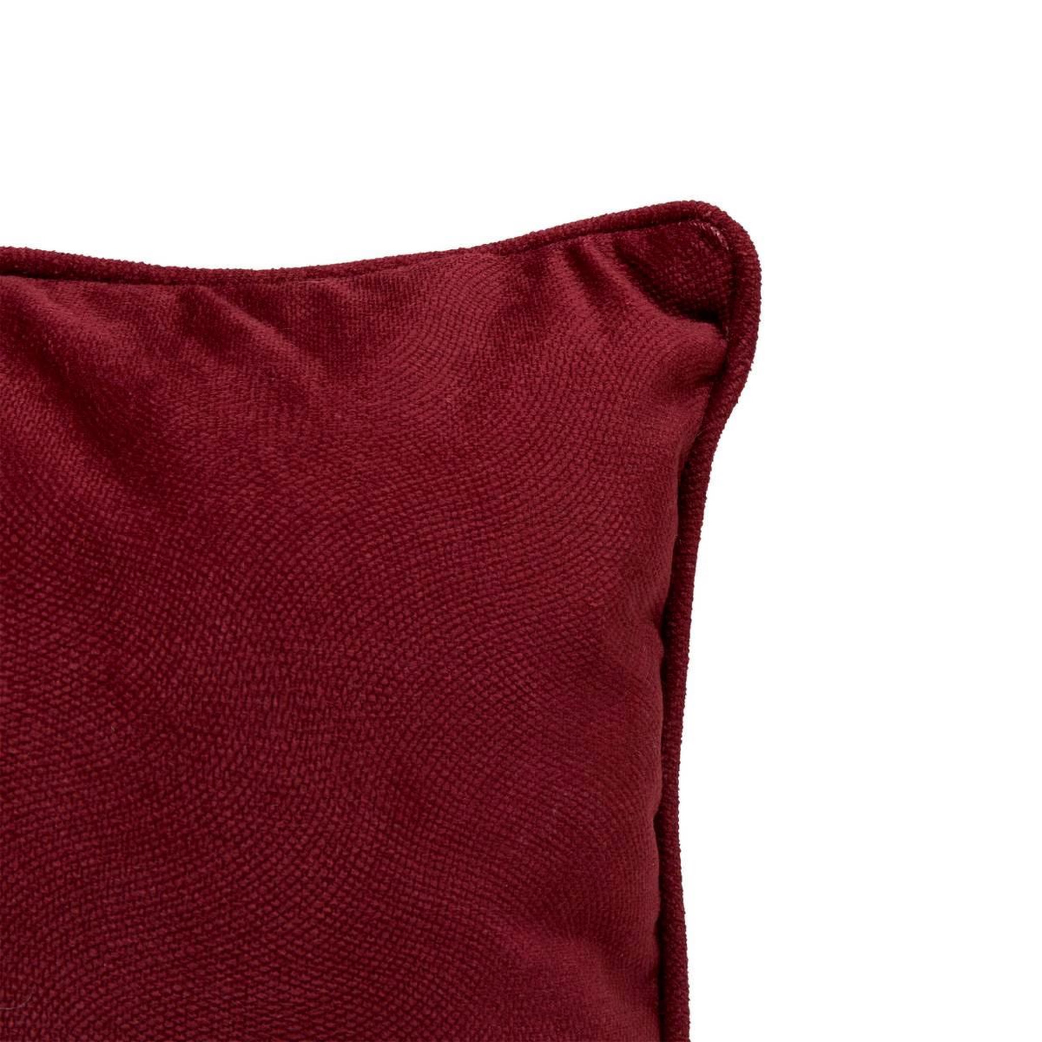 Voir la diapositive 3 : ATMOSPHERA Coussin déco uni  lilou  30x50cm rouge grenat