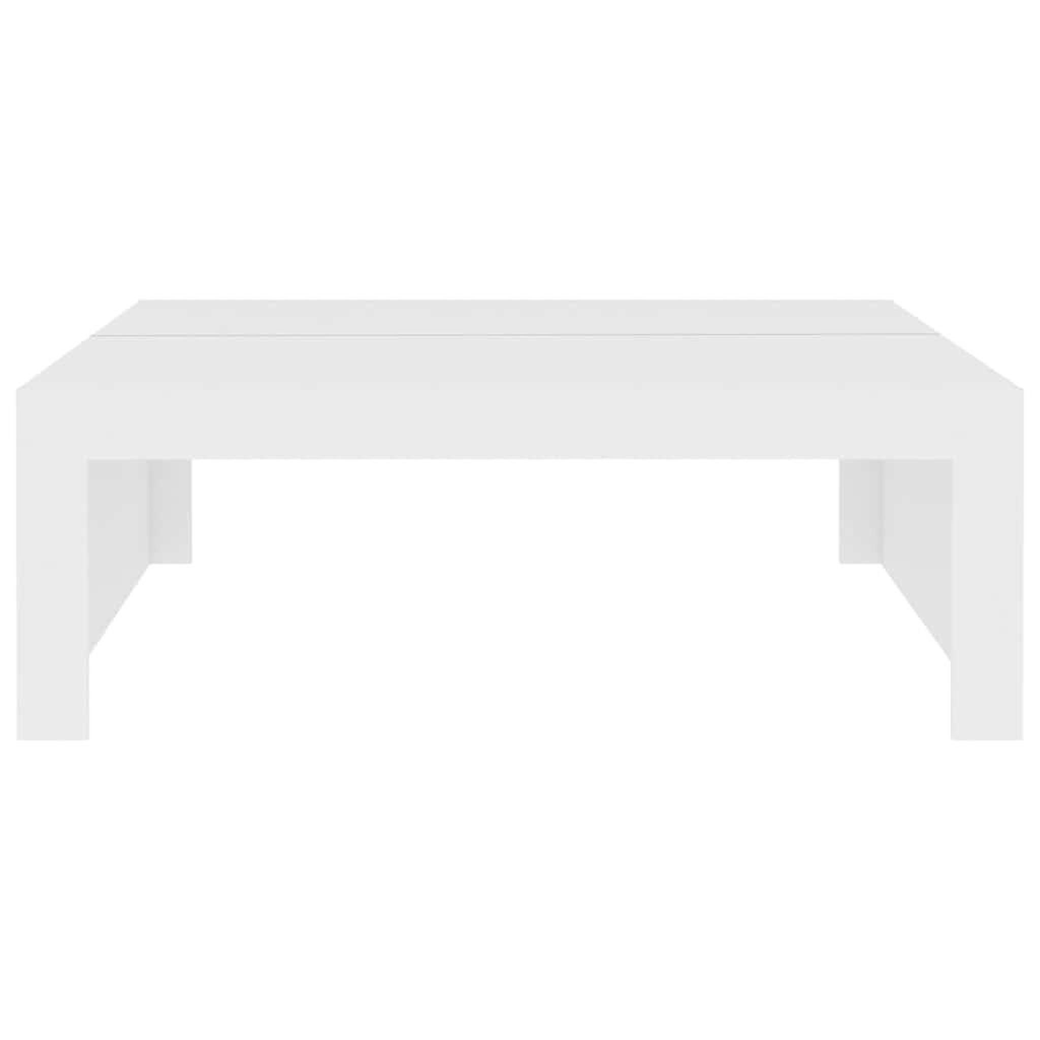 Voir la diapositive 5 : VIDAXL Table basse blanc 100x100x35 cm bois d'ingenierie