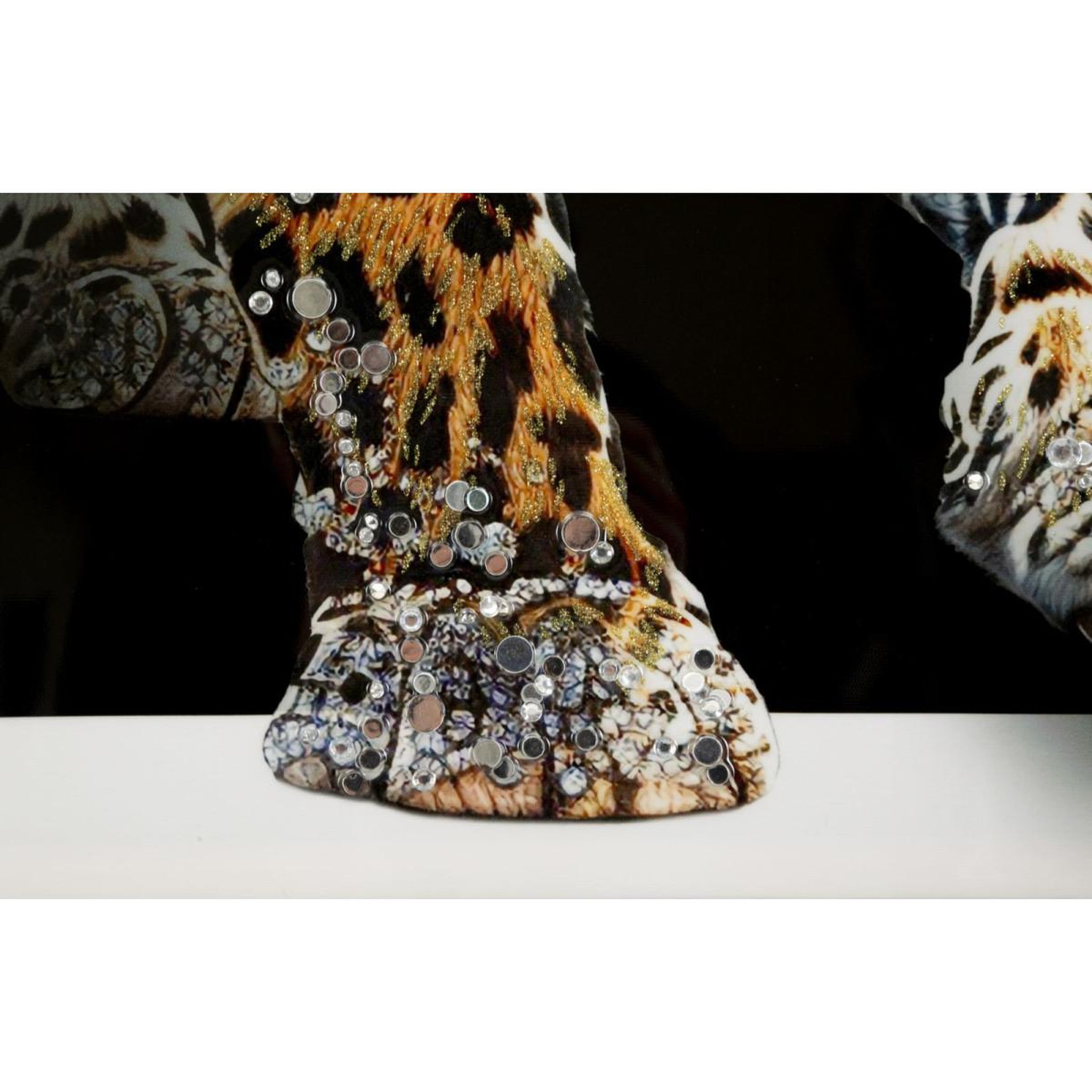 Voir la diapositive 4 : Paris Prix Tableau peinture  jaguar ii  82x82cm multicolore