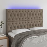 VIDAXL Tete de lit a LED Taupe 160x7x118/128 cm Tissu