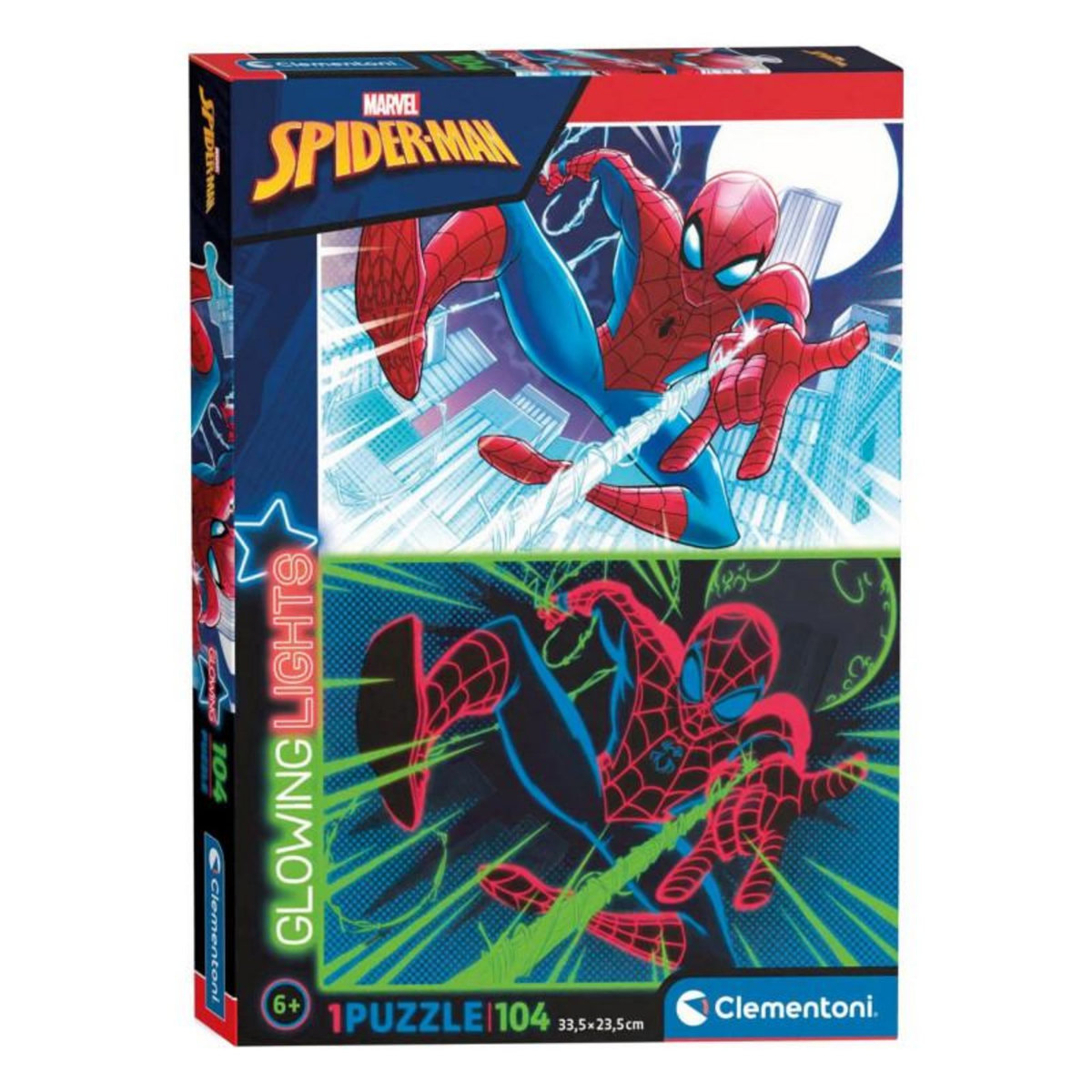 CLEMENTONI Clementoni Glow in the Dark Puzzle Spiderman, 104pcs. 27555