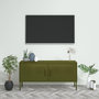 Voir la diapositive 1 : VIDAXL Meuble TV Vert olive 105x35x50 cm Acier