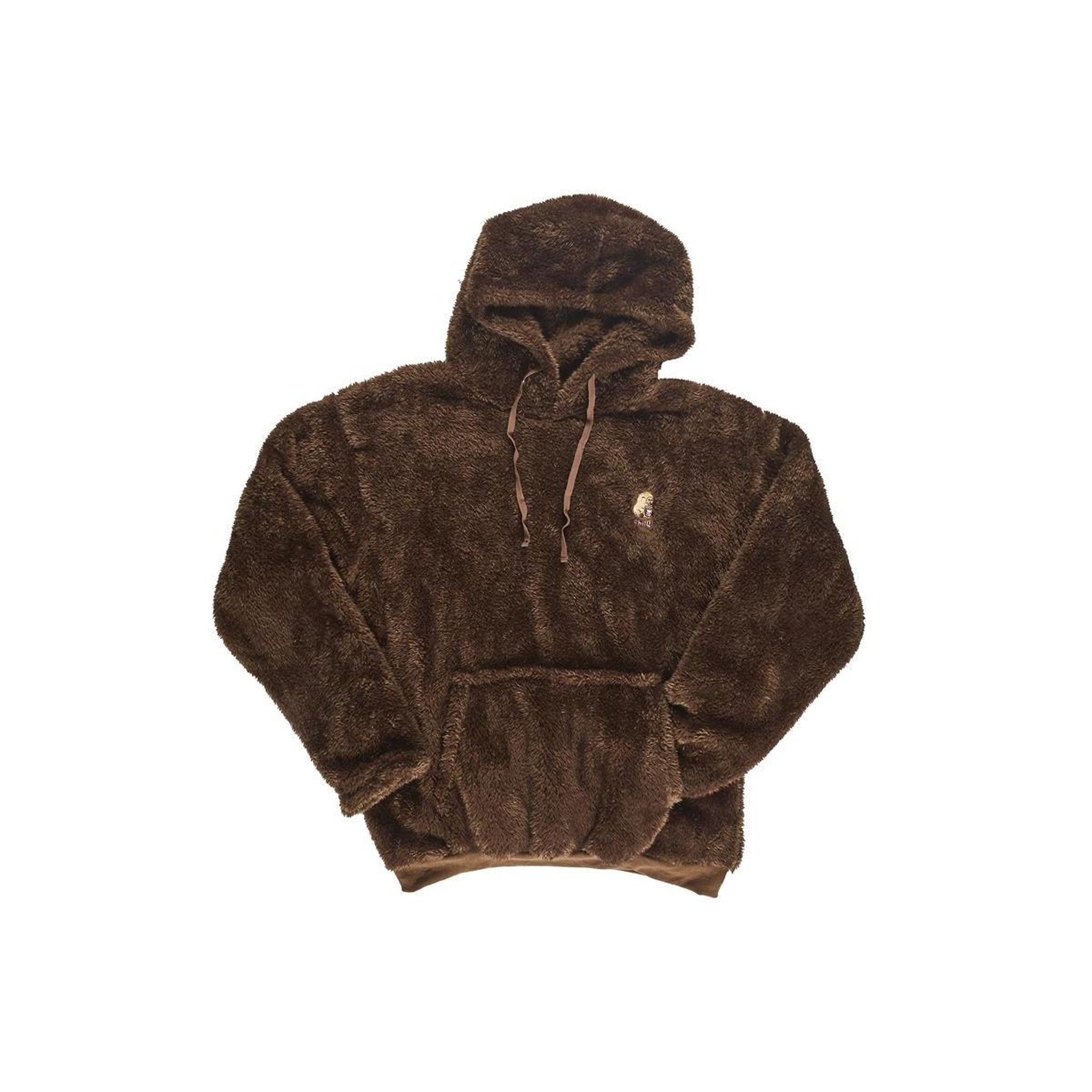 The concept Factory Plaid sweat à capuche  capybara  105cm marron