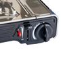 Voir la diapositive 6 : ALPENTECH Réchaud 2 feux Inox 4400W + Plaque Grill Plancha 2en1 Thermocouple Intérieur / Extérieur ALPEN CAMPING