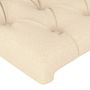 Voir la diapositive 5 : VIDAXL Tete de lit avec oreilles Creme 83x16x118/128 cm Tissu
