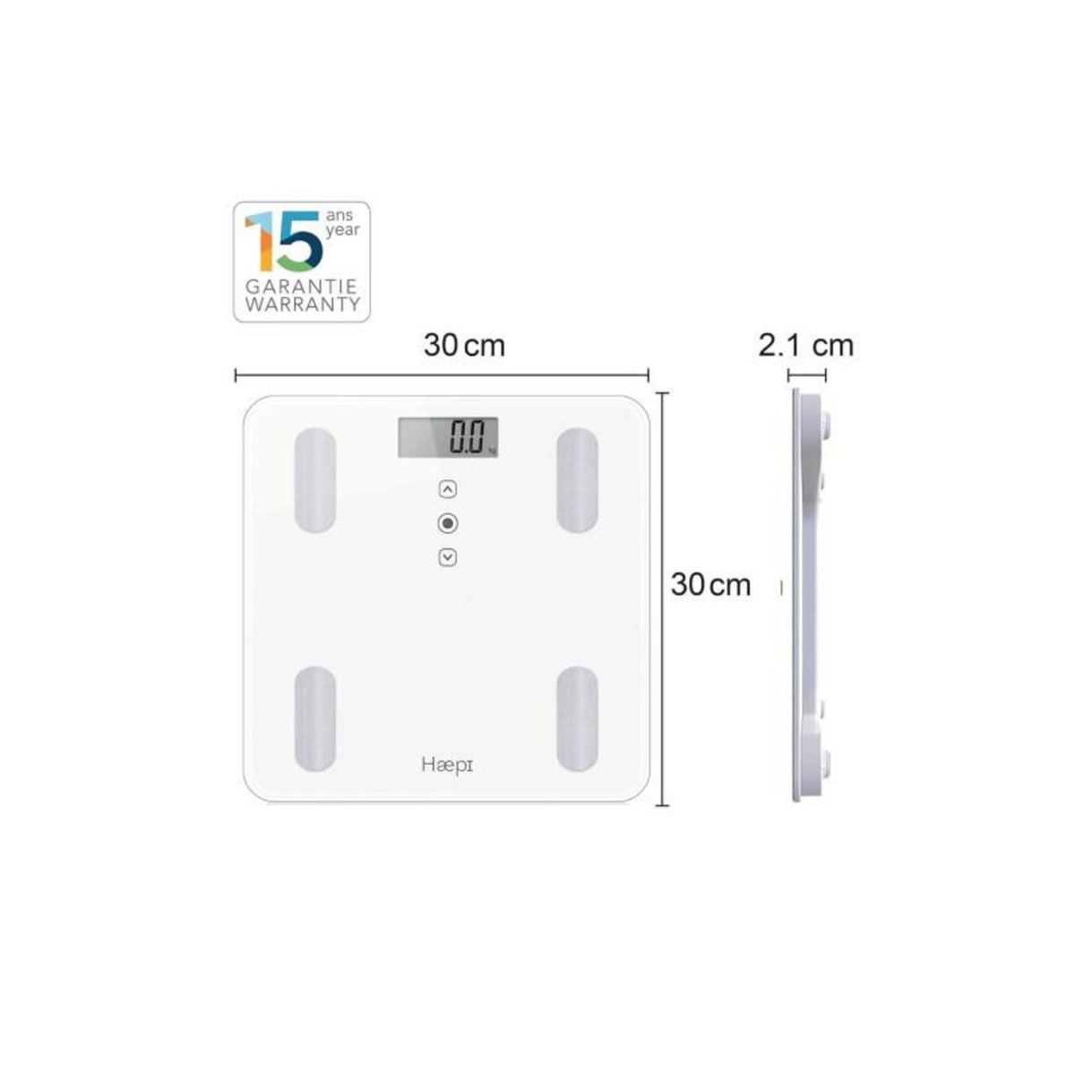 HAEPI Pèse personne Haepi James Impedancemetre et IMC
