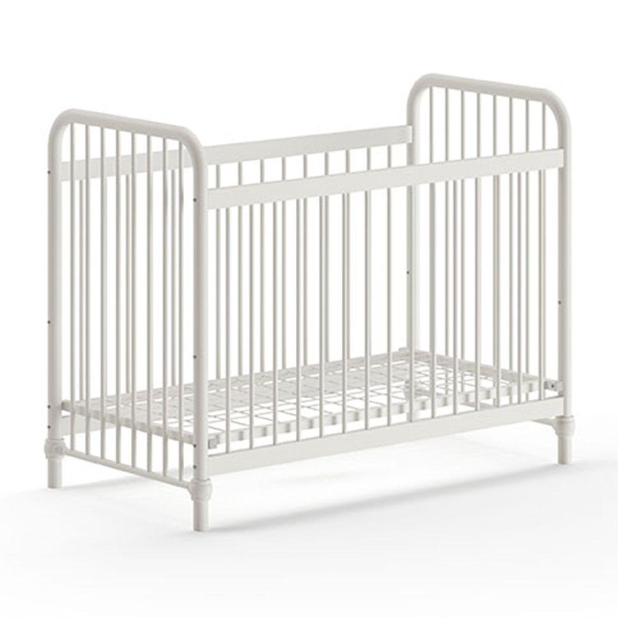 Voir la diapositive 2 : Paris Prix Lit Bébé  Bronxx  60x120cm Blanc