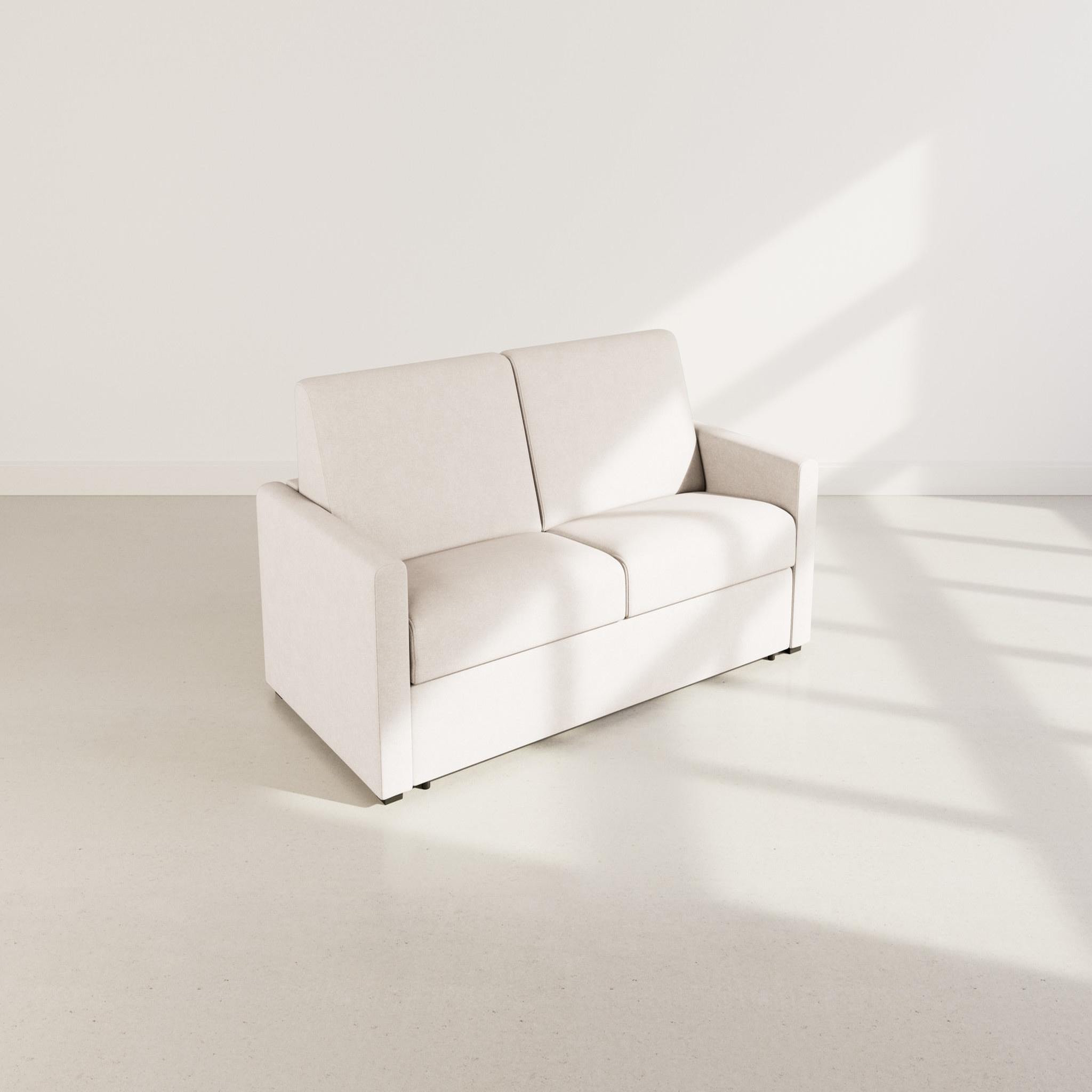 Voir la diapositive 6 : BEST MOBILIER Julia - canapé 3 places convertible express couchage quotidien 140 cm matelas 18 cm en tissu