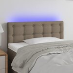 VIDAXL Tete de lit a LED Taupe 100x5x78/88 cm Tissu