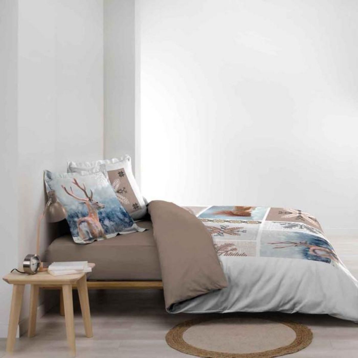 Paris Prix Parure de Lit 3 Pièces  Aspen  260x240cm Naturel