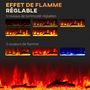 Voir la diapositive 4 : HOMCOM Cheminée électrique 1800W effets flammes LED 3D réglables - timer, thermostat, télécommande - noir