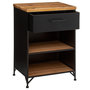 Voir la diapositive 2 : ATMOSPHERA Table de Chevet 1 Tiroir  Cierna  63cm Noir