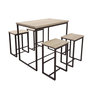 Voir la diapositive 1 : DIVERS Table haute avec 4 tabourets industrielle Dock - Noir