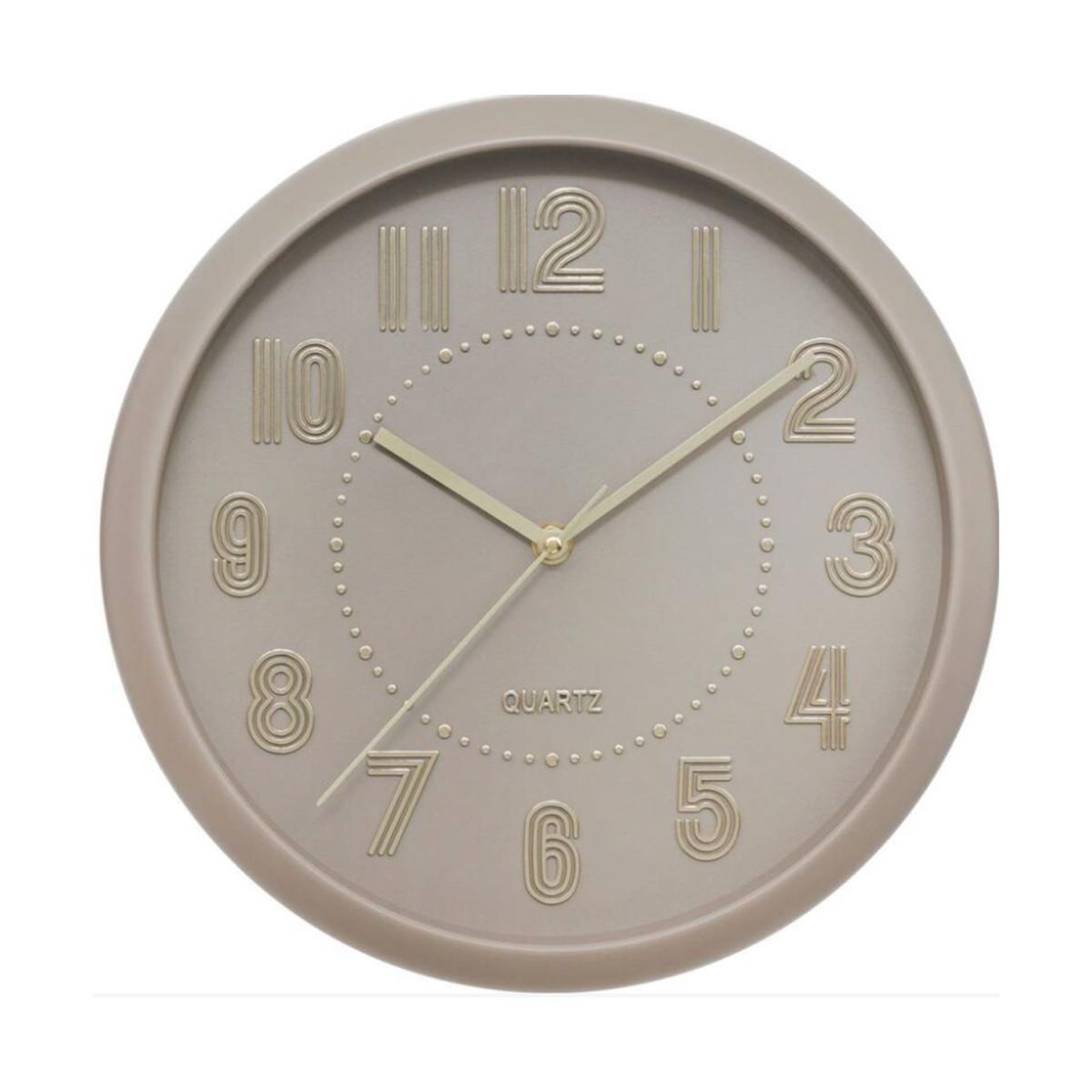 ATMOSPHERA Horloge murale design  alizée  30cm taupe