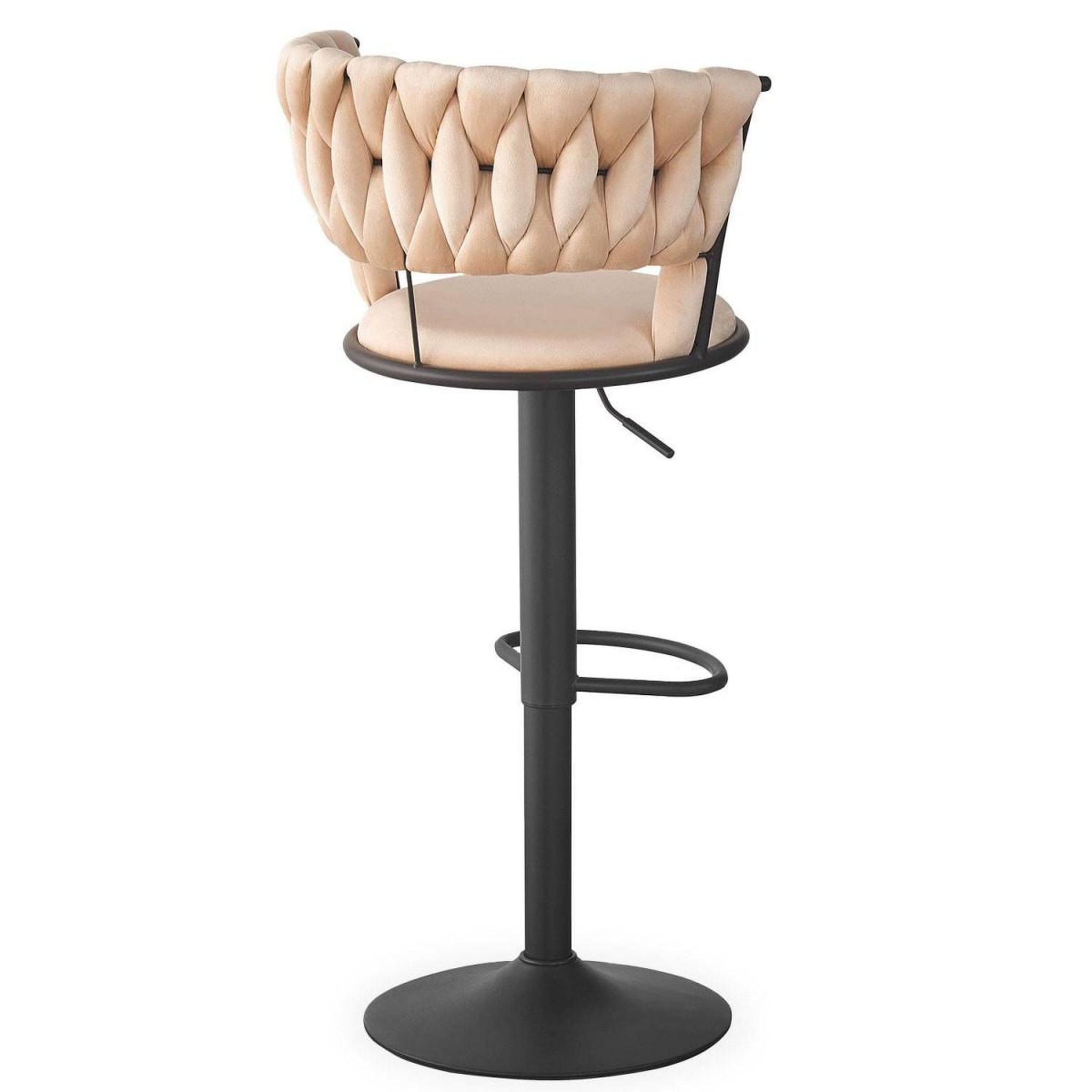 Voir la diapositive 6 : Paris Prix Lot de 2 chaises de bar en velours  odyssée  87-109cm beige