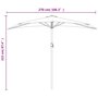 Voir la diapositive 6 : VIDAXL Parasol de balcon et mat en aluminium Terre cuite 270x144x222cm