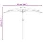 Voir la diapositive 6 : VIDAXL Parasol de balcon et mat en aluminium Terre cuite 270x144x222cm
