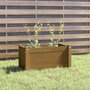 Voir la diapositive 1 : VIDAXL Jardiniere d'exterieur Marron miel 60x31x31 cm Bois de pin