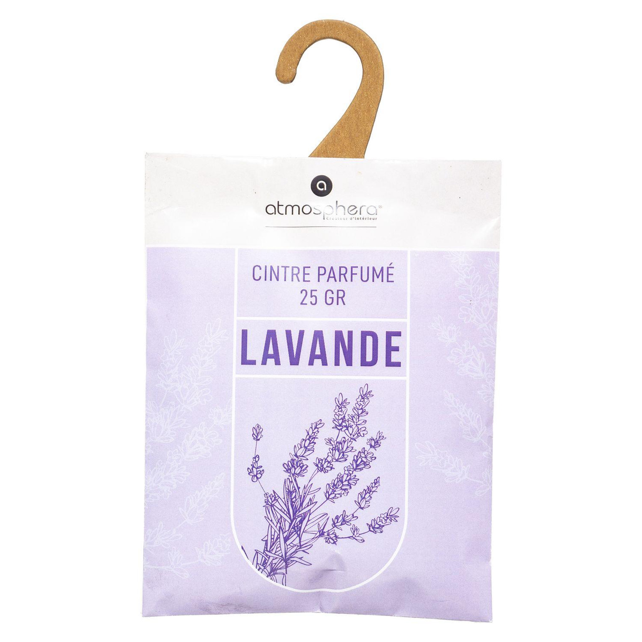 ATMOSPHERA Lot de 3 cintres parfumés à la lavande