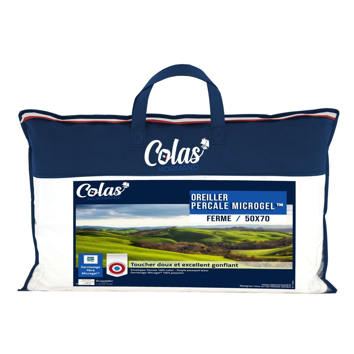 Oreiller synthétique en coton effet duvet MICROGEL