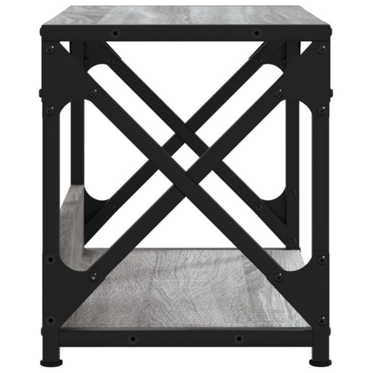 VIDAXL Support d imprimante à 2 niveaux Sonoma gris 44x26x31,5 cm