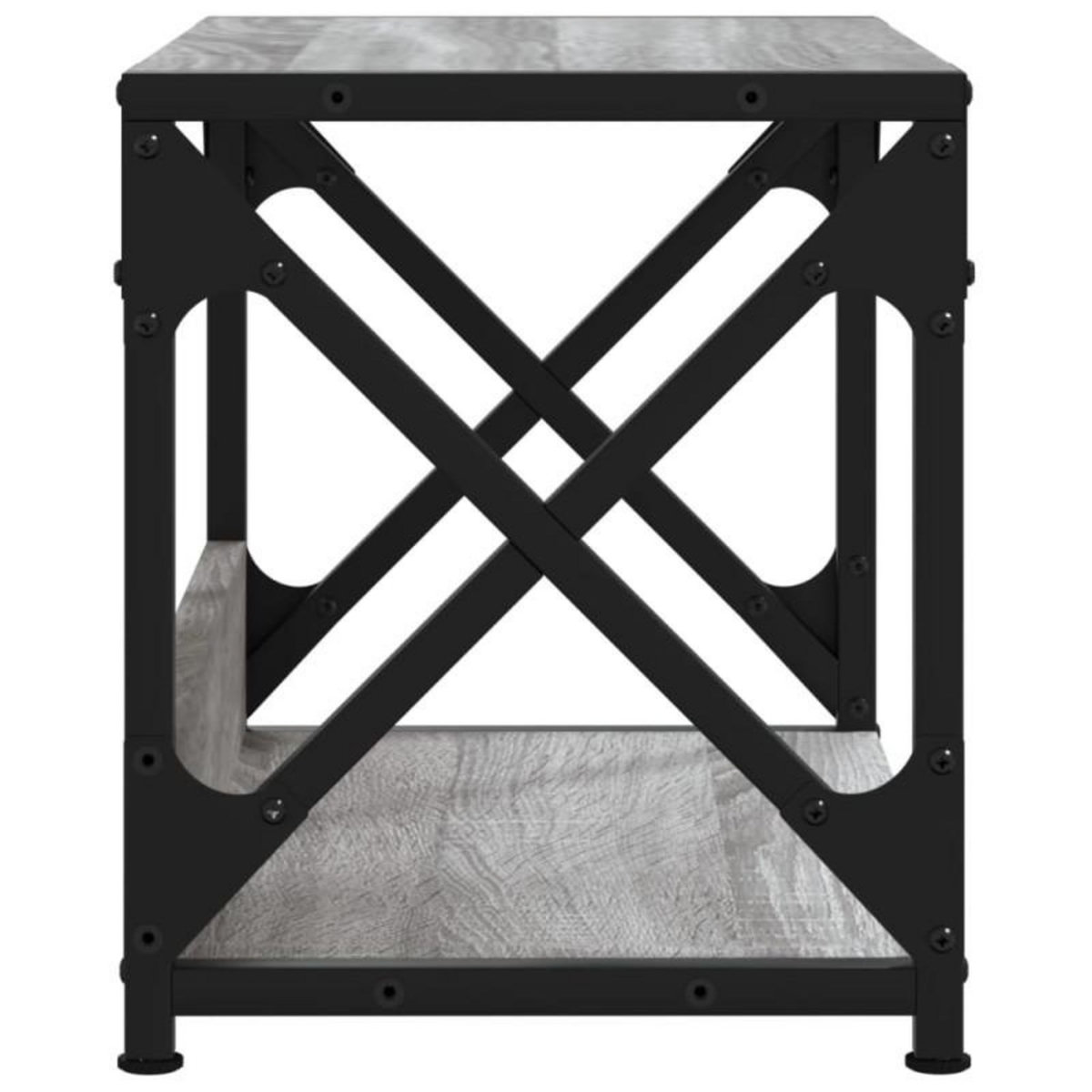 VIDAXL Support d imprimante à 2 niveaux Sonoma gris 44x26x31,5 cm