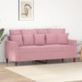 Voir la diapositive 1 : VIDAXL Canape a 2 places Rose 140 cm Velours
