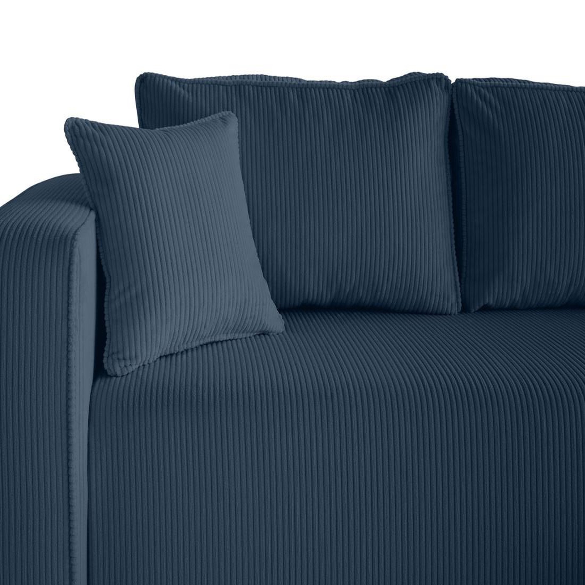 Voir la diapositive 5 : BEST MOBILIER Topaze - canapé d'angle déhoussable réversible 4 places en velours côtelé