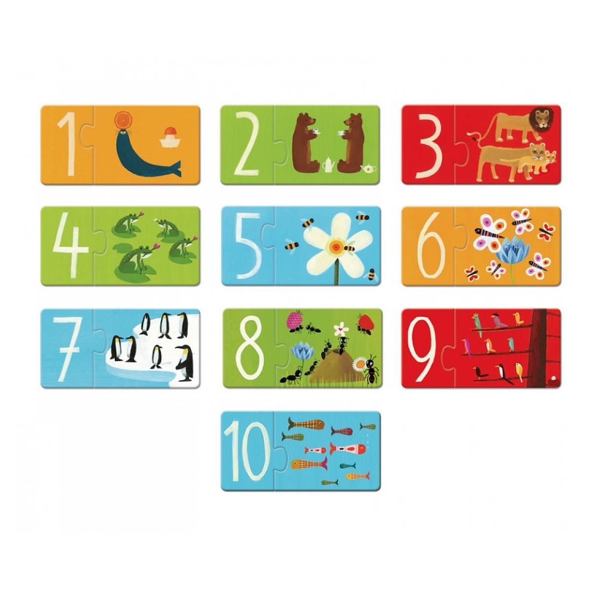 Djeco Puzzle Duo Chiffres et animaux