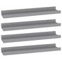 Voir la diapositive 2 : VIDAXL Etageres murales 4 pcs Gris 40x9x3 cm