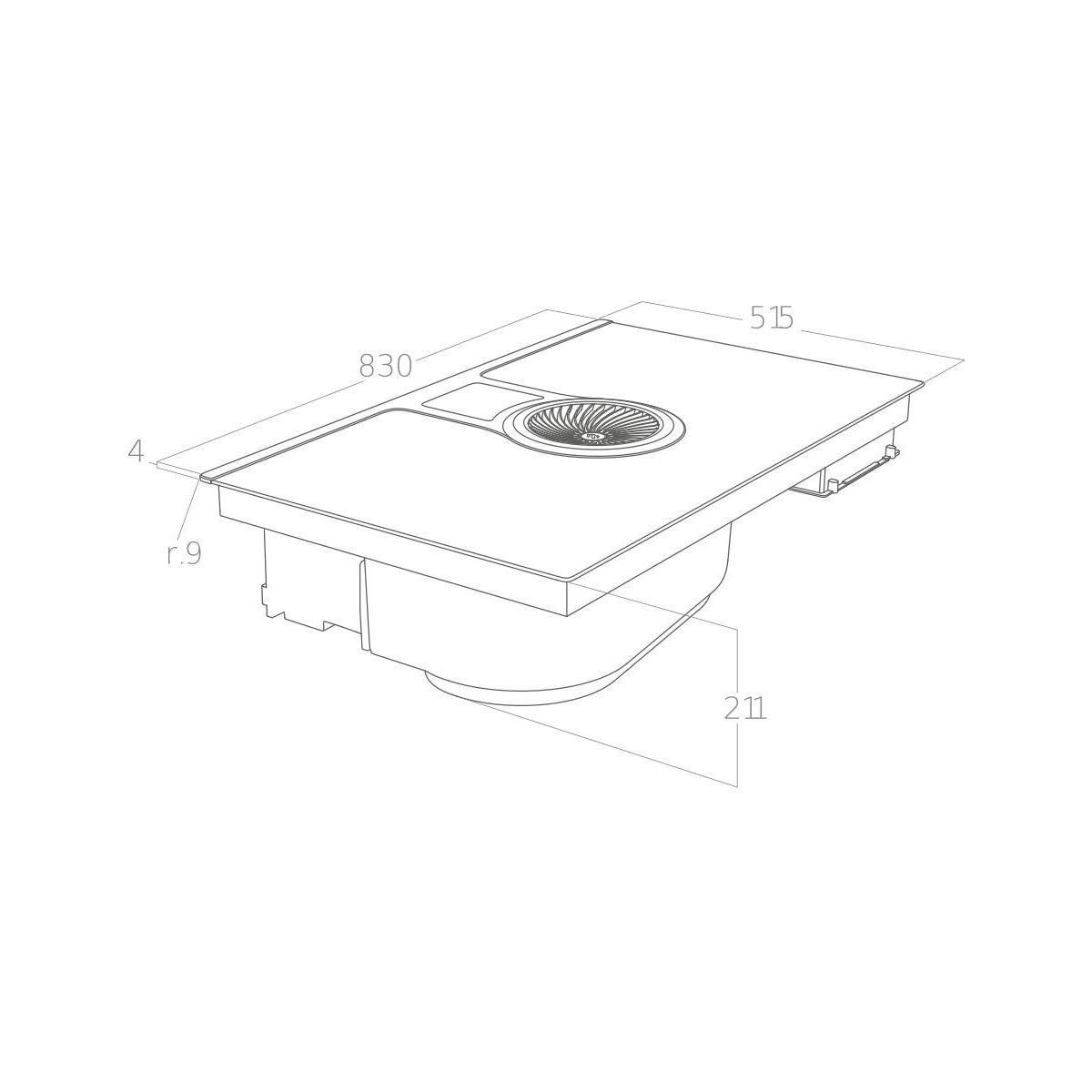 ELICA Plaque induction aspirante NIKOLATESLA ONE BL/F/83 (recyclage)