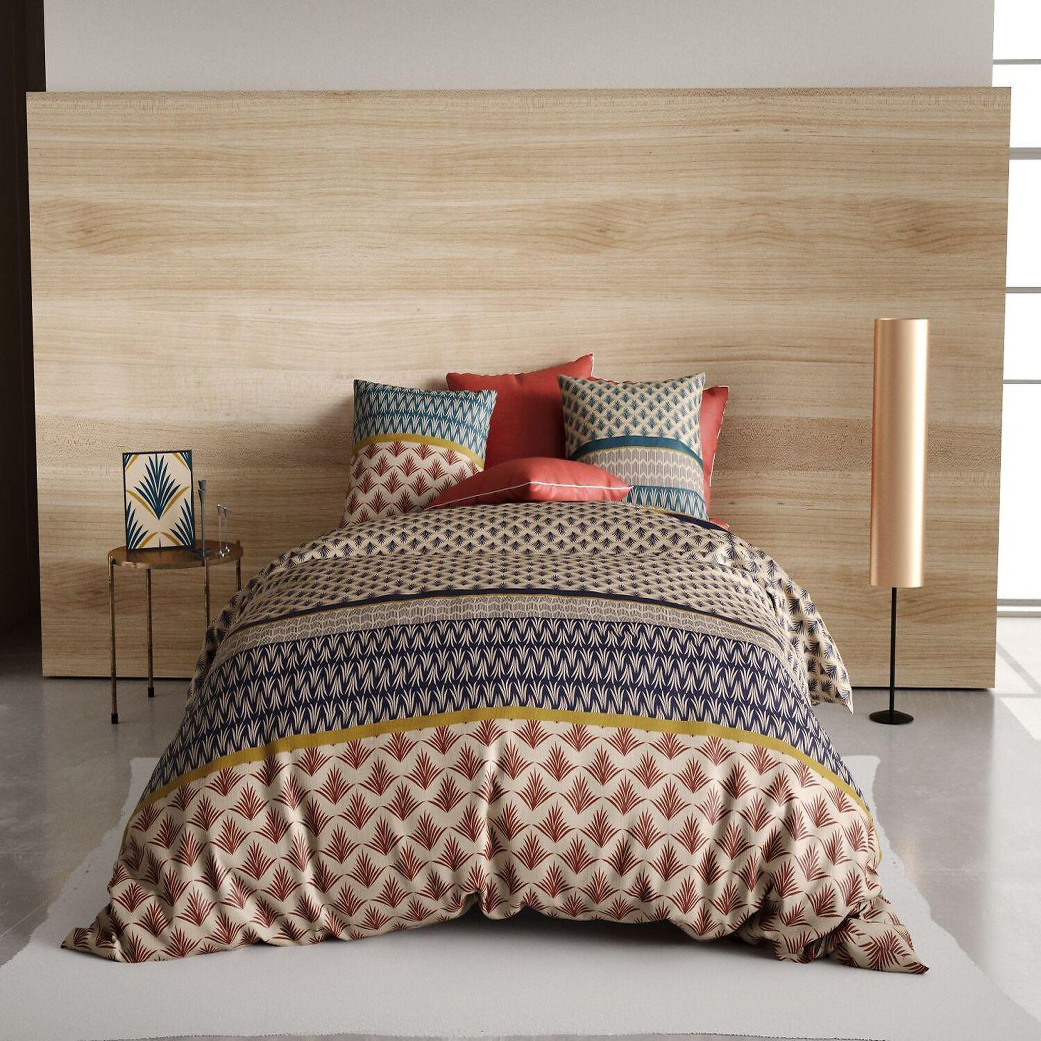 Voir la diapositive 1 : ATELIER DU COTON Parure housse de couette 100% coton 71fils manille